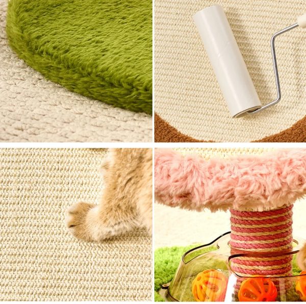 bunny & bear round sisal cat scratcher with track ball 20