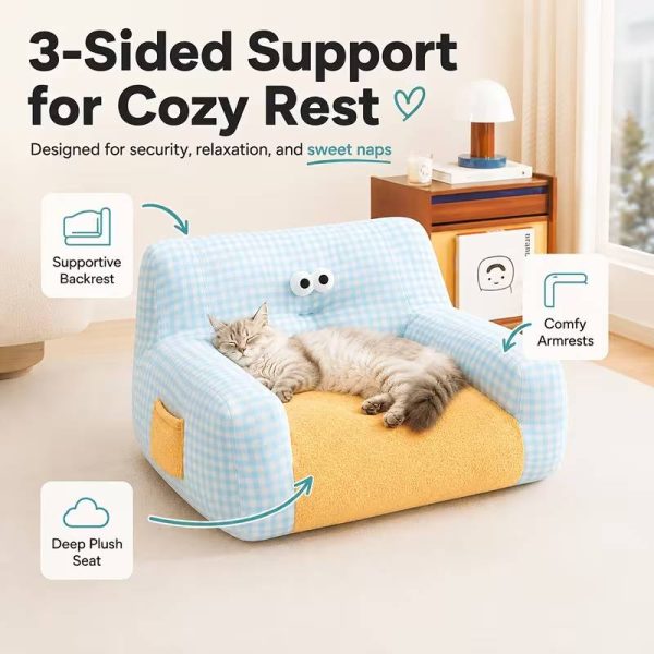 cozy pet sofa bed for cats & small dogs 12
