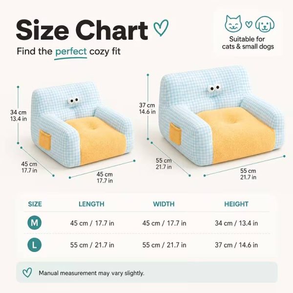 cozy pet sofa bed for cats & small dogs 18