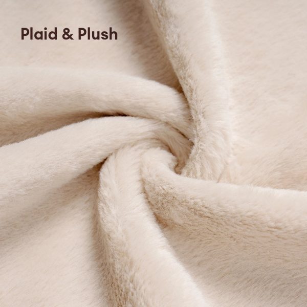 cozy reversible plaid plush pet throw blanket with pom poms 24