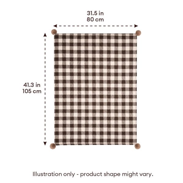 cozy reversible plaid plush pet throw blanket with pom poms 27