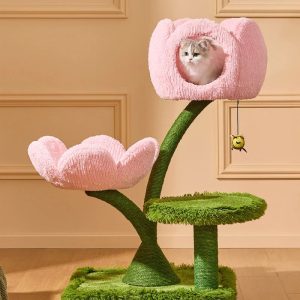 cute tulip garden cat tree 11