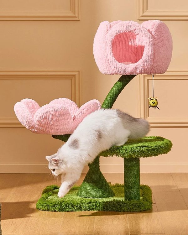 cute tulip garden cat tree 13