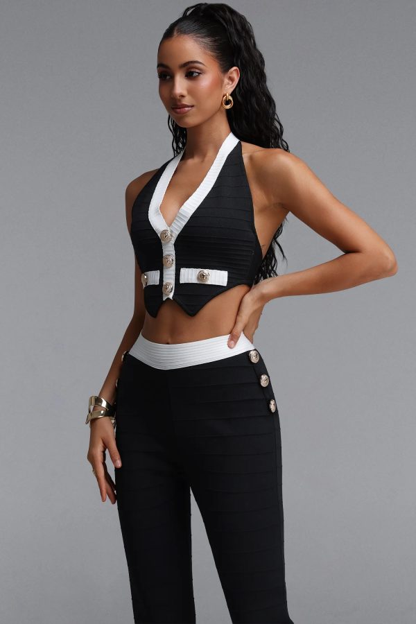 elio bandage halter top skinny pants two piece set 14