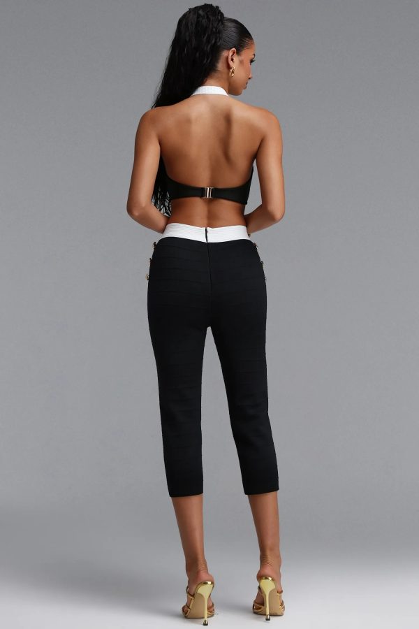 elio bandage halter top skinny pants two piece set 16