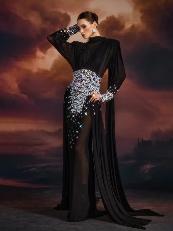 emblyn crystal mesh maxi dress 14