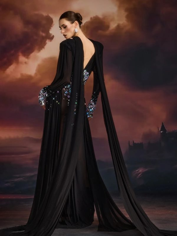 emblyn crystal mesh maxi dress 16