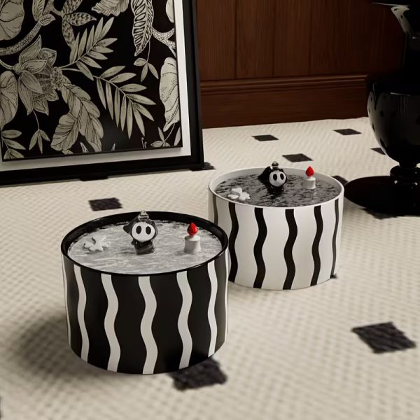 halloween gothic ceramic cat water fountain 13