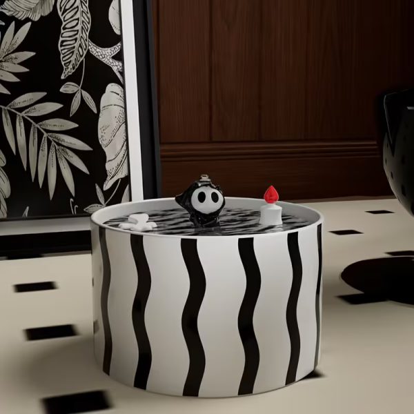 halloween gothic ceramic cat water fountain 15
