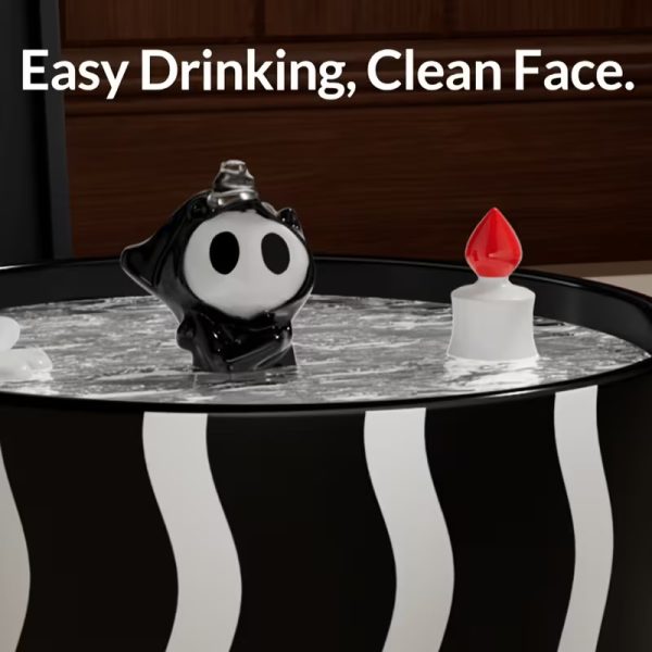 halloween gothic ceramic cat water fountain 17