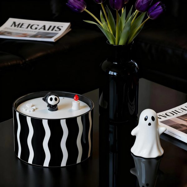 halloween gothic ceramic cat water fountain 23