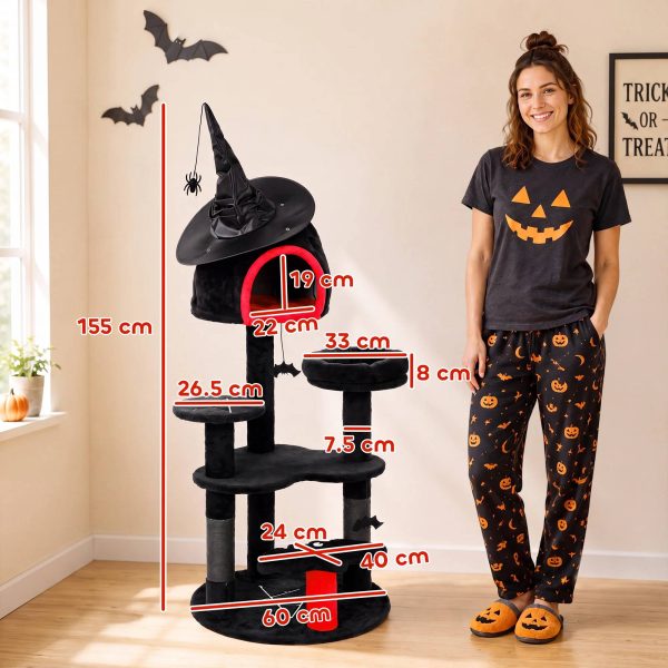 halloween gothic multi level cat tree 19