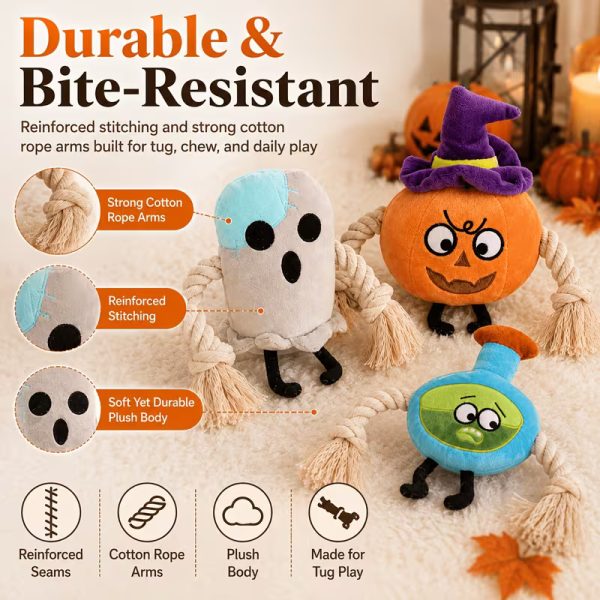 halloween rope knot pet toys set (3pcs) 16