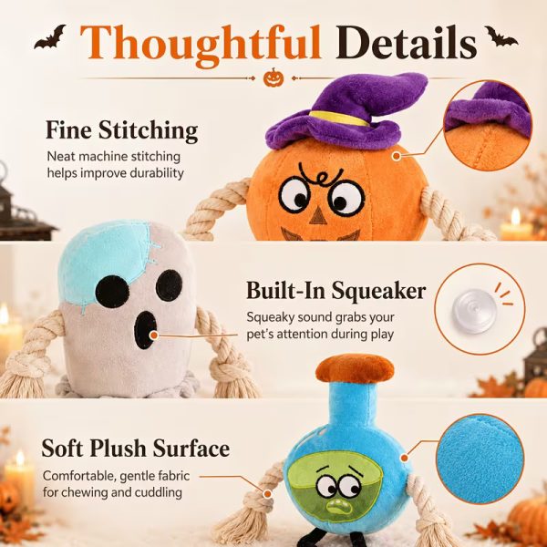 halloween rope knot pet toys set (3pcs) 17