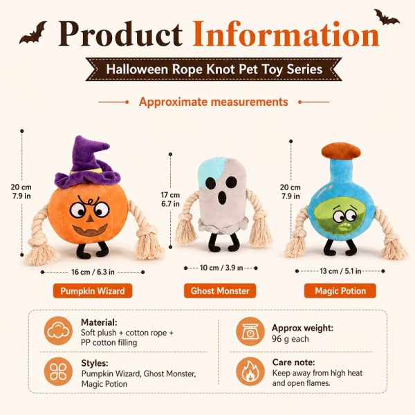 halloween rope knot pet toys set (3pcs) 19