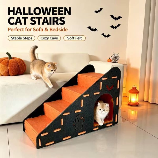 halloween themed felt cat stairs 13