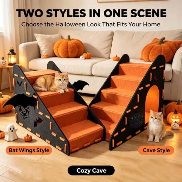 halloween themed felt cat stairs 14