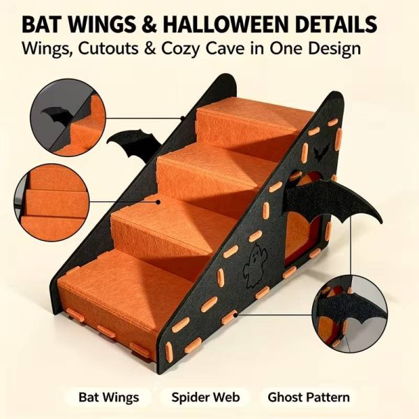halloween themed felt cat stairs 15
