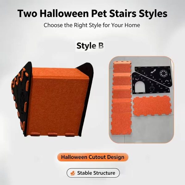 halloween themed felt cat stairs 17