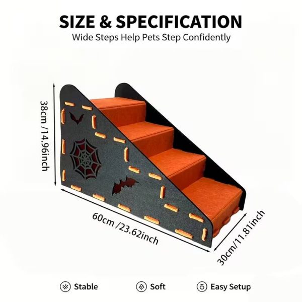 halloween themed felt cat stairs 18