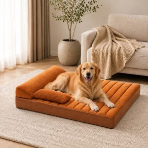 large waterproof orthopedic bolster dog sofa bed 11