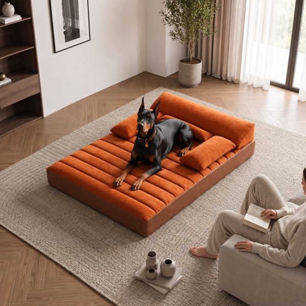 large waterproof orthopedic bolster dog sofa bed 15