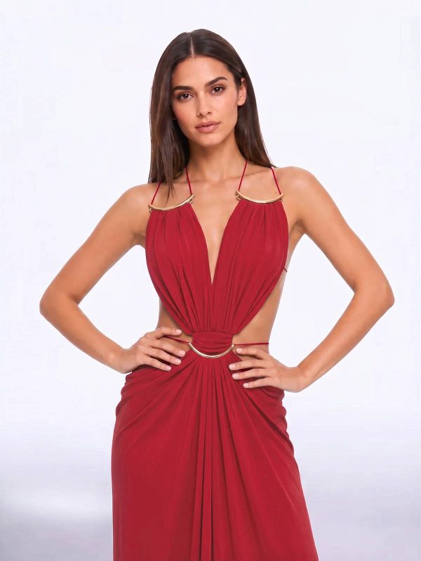 lorysa backless cutout maxi dress in red 13