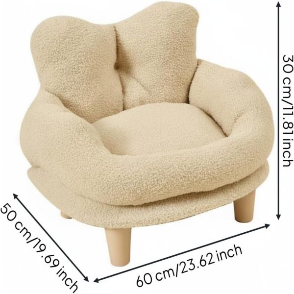 luxury detachable washable teddy fleece pet sofa bed 18