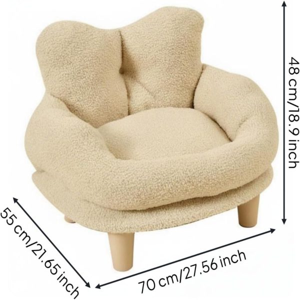 luxury detachable washable teddy fleece pet sofa bed 19