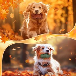 maple leaves stuffed squeaky dog toy set 11
