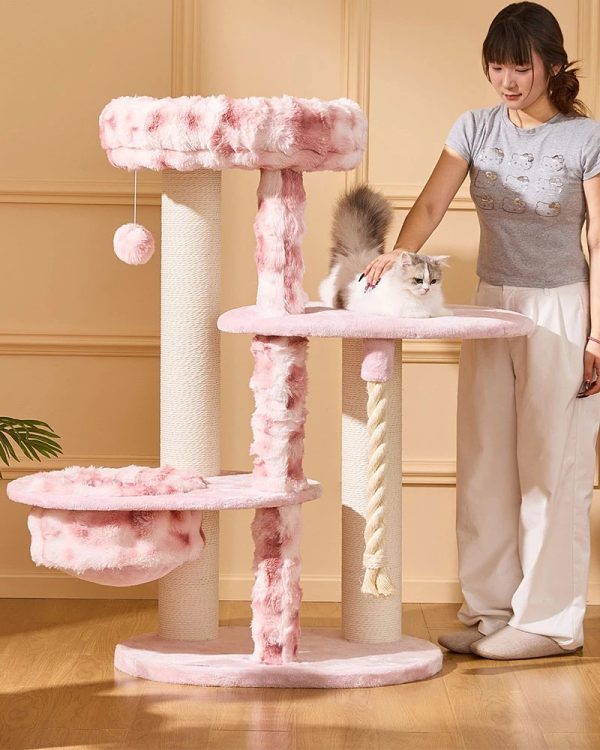 pink paradise cat tree for large cats 14