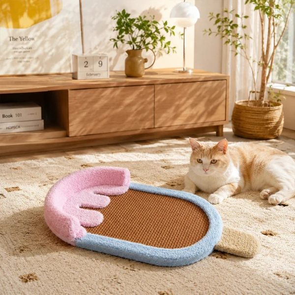 popsicle shaped scratching pet bed 12
