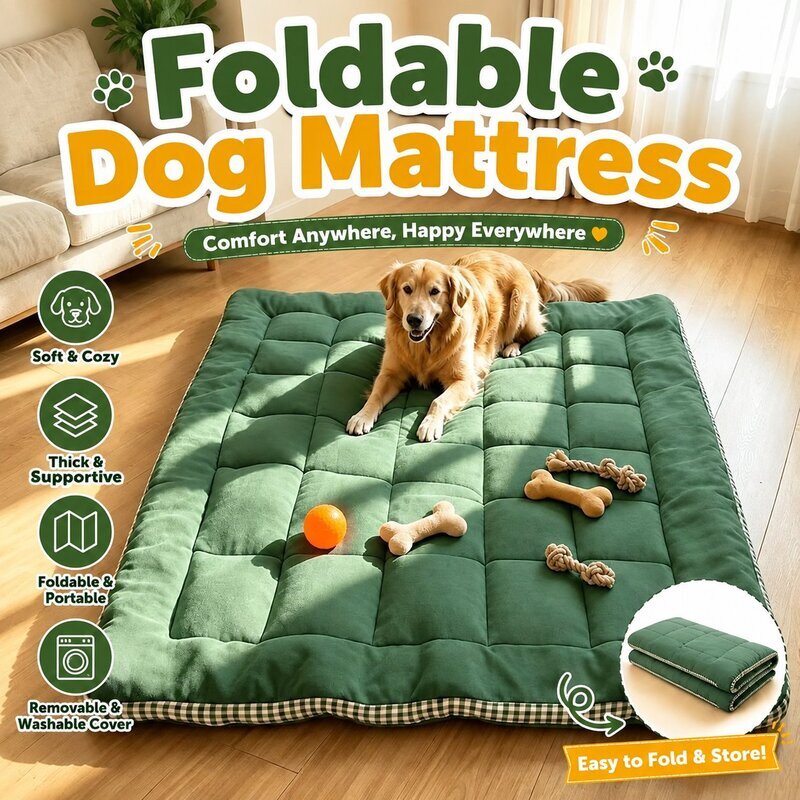 roll up washable dog sleeping mattress 23