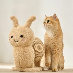 snail rotating sisal cat scratcher toy with bell 11