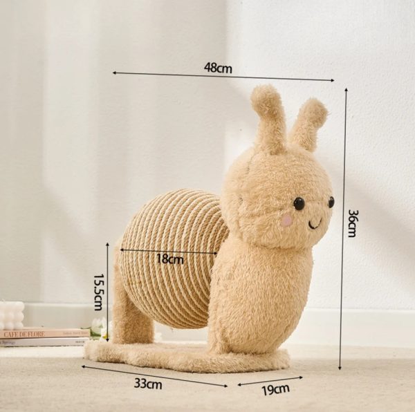 snail rotating sisal cat scratcher toy with bell 15