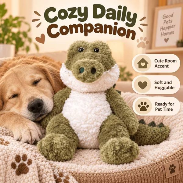 soft stuffed crocodile dog toy 13