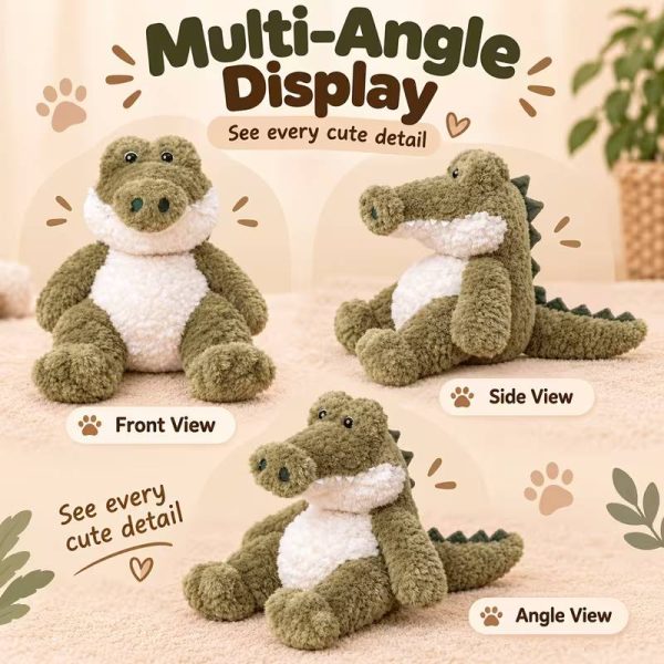 soft stuffed crocodile dog toy 17