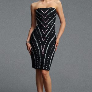 sylvia rhinestone bandage mini dress 11