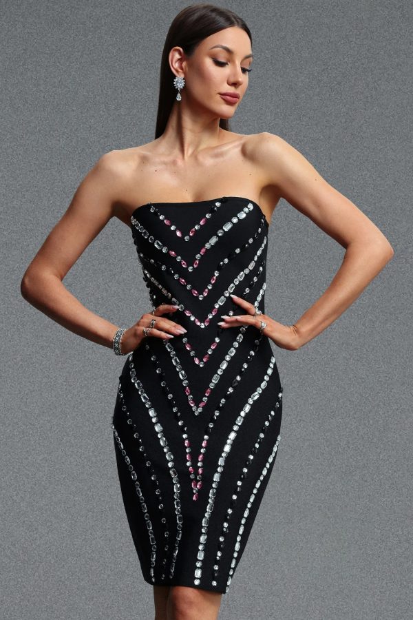 sylvia rhinestone bandage mini dress 12