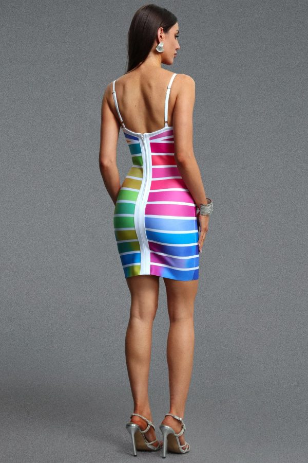 vira gradient striped bandage mini dress 16