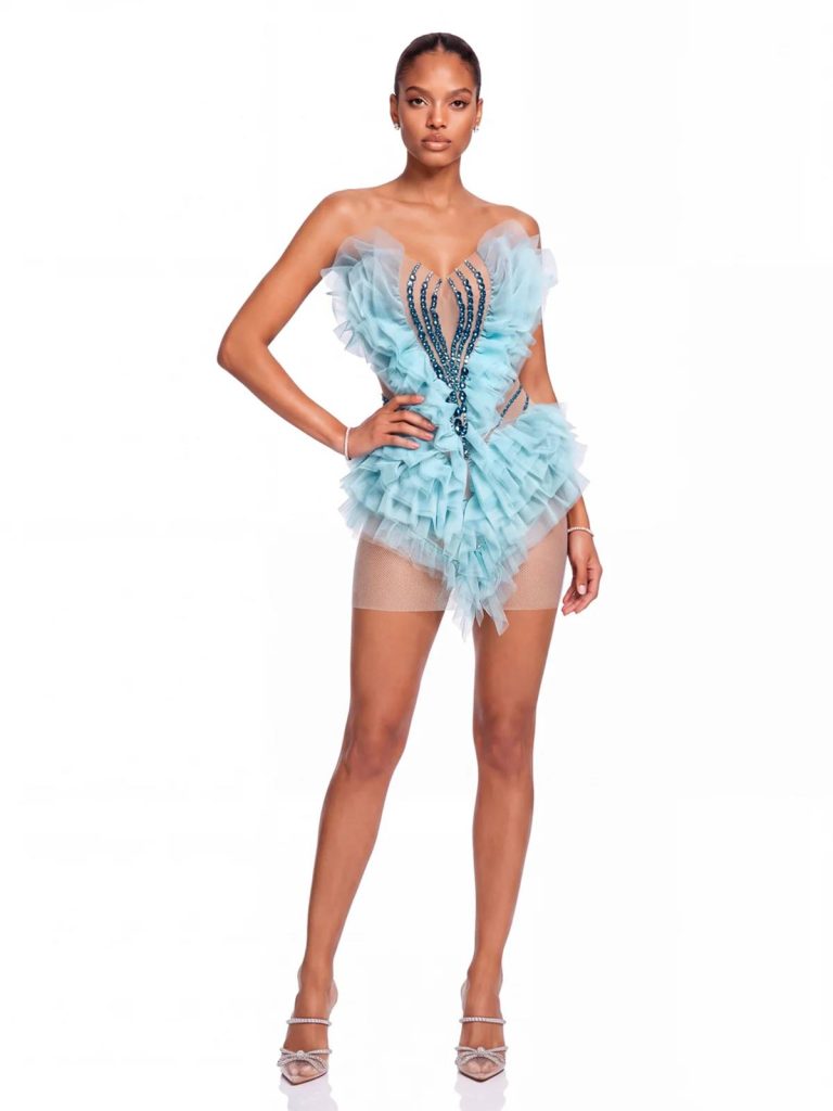 zadrine strapless rhinestone mini dress 11