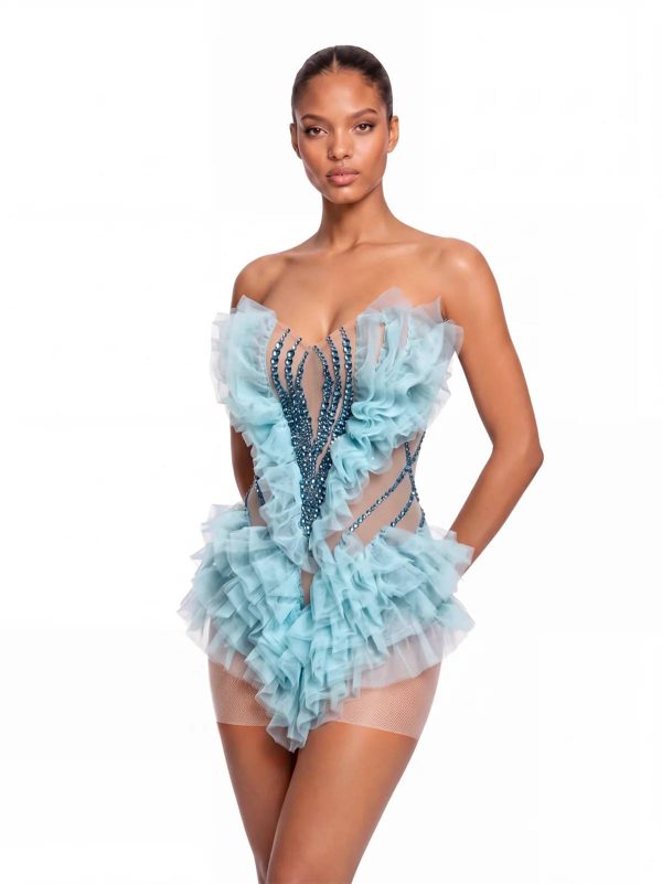 zadrine strapless rhinestone mini dress 13
