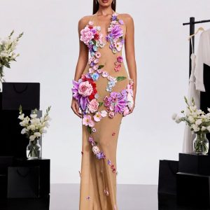nairvek v neck flower mesh maxi dress 11 nairvek v neck flower mesh maxi dress 11